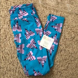 LuLaRoe Disney Castle Leggings OS NWT